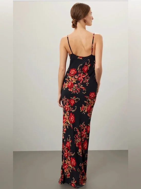 Reformation Parma Floral Black Maxi Dress size small. - Picture 8 of 14
